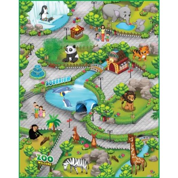 ROLLMATZ Podloga za igranje Gradski Zoološki vrt 100 x 120cm