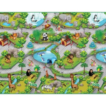 ROLLMATZ Podloga za igranje Gradski Zoološki vrt 200 x 120cm