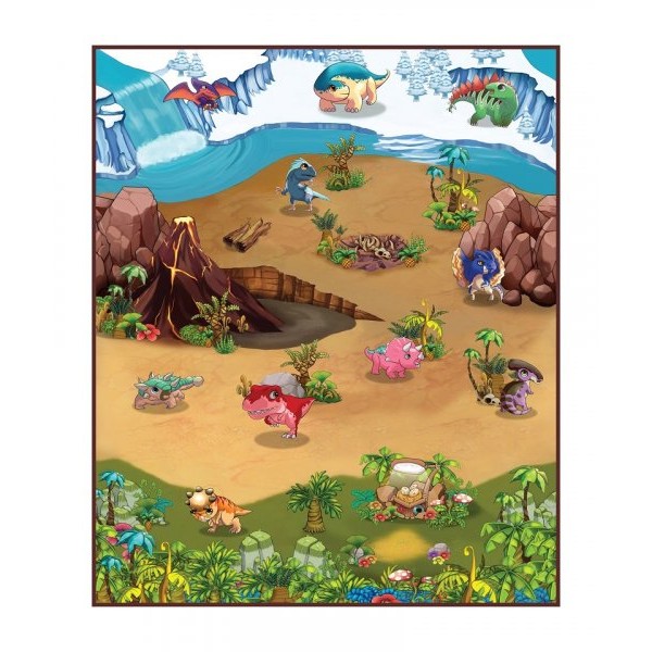 ROLLMATZ Podloga za igranje Svet Dinosaurusa 100 x 120cm
