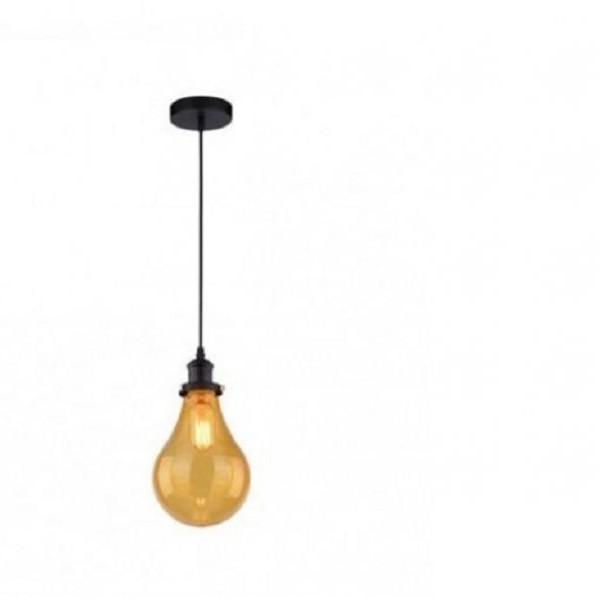 RUSTIK 118 VISILICA 1*E27 BLACK/YELLOW GLASS