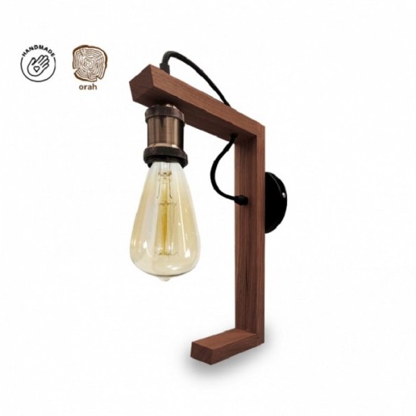 RUSTIK 145 Zidna lampa 1XE27 Orah