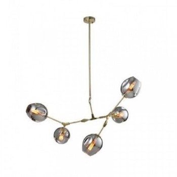 RUSTIK 91 luster 5*E27 mesing