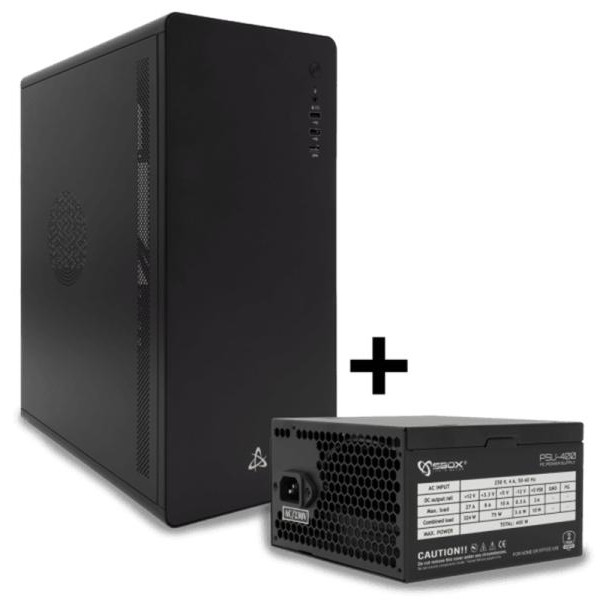 S BOX PCC 500 B ATX crno kućište + PSU 400