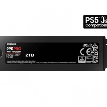 SAMSUNG 2TB M.2 NVMe 990 Pro Series Heatsink SSD MZ-V9P2T0CW