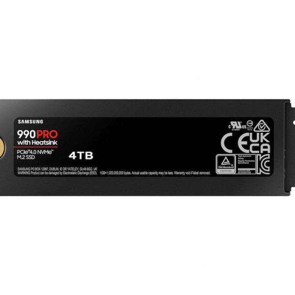 SAMSUNG 4TB M.2 NVMe MZ-V9P4T0CW 990 Pro Series Heatsink SSD