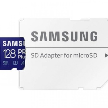 SAMSUNG PRO PLUS MicroSDXC 128GB U3 Blue + SDXC Adapter (MB-MD128SA)