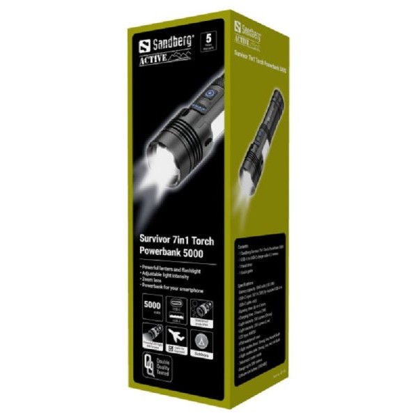 Sandberg Survivor 7u1 5000mAh, Powerbank i baterijska lampa (421-08)