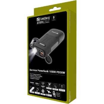 Sandberg Survivor Powerbank, 10000mAh 30W PD (421-11)