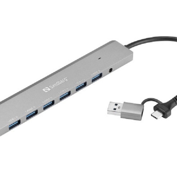 Sandberg USB-A / USB-C Hub, 7 portova USB 3.0 (136-66)