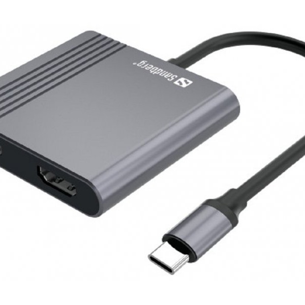 Sandberg USB-C Dock 2xHDMI+USB+PD 136-44 (30104)