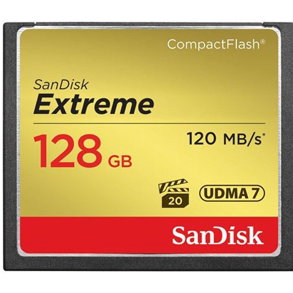 SANDISK COMPACT FLASH CARD.128GB Extreme SDCFXSB-128G-G46