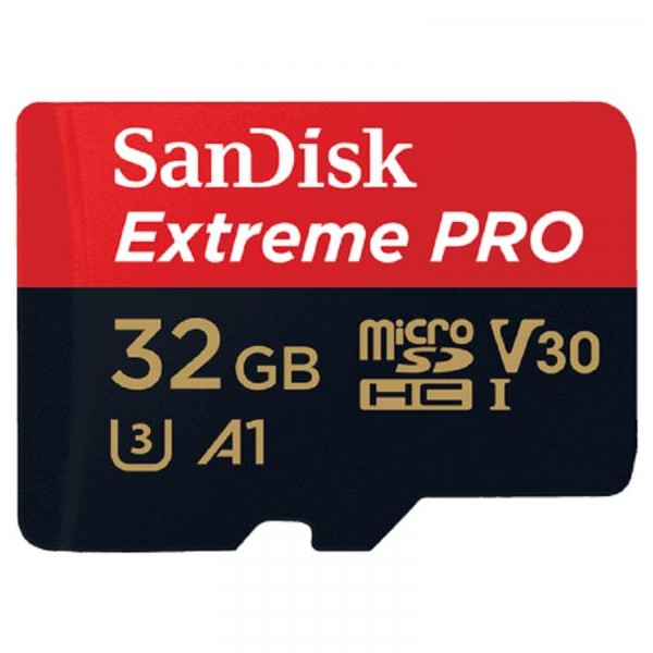 SANDISK Extreme Pro® microSDHC 32GB UHS-I U3 + adapter - SDSQXCG-032G-GN6MA