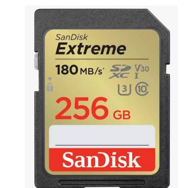 SANDISK SDXC 256GB Extreme, 180MB/s UHS-I Class10 U3 V30