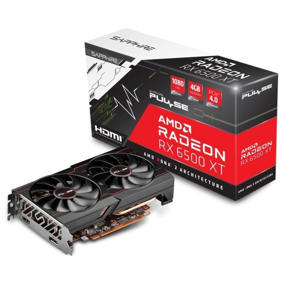 SAPPHIRE Radeon RX 6500XT Gaming OC Pulse 4GB GDDR6 11314-07-20G