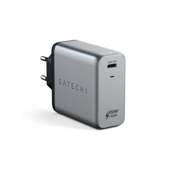 SATECHI 100W USB-C PD Wall Charger Gallium Nitride (GaN) charging - Space Grey
