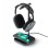 SATECHI 2-IN-1 Headphone Stand w Wireless Charger USB-C (Cable inc., Adapter not inc.) - Space Grey)