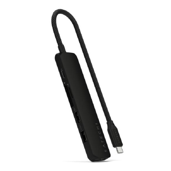 SATECHI 6-in-1 USB-C Slim Multiport Adapter - crni (ST-P6SK)