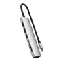 SATECHI 7-in-1 USB-C Slim Multiport Adapter with Ethernet - Silver