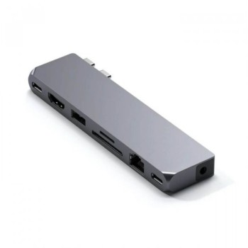 SATECHI Pro Hub Max (1xUSB4,1x HDMI 4K 60Hz,1xUSB-A3.0,1x micro/SD,1xEthernet,1xUSB-C,1xAudio) - Space Grey (ST-UCPHMXM)