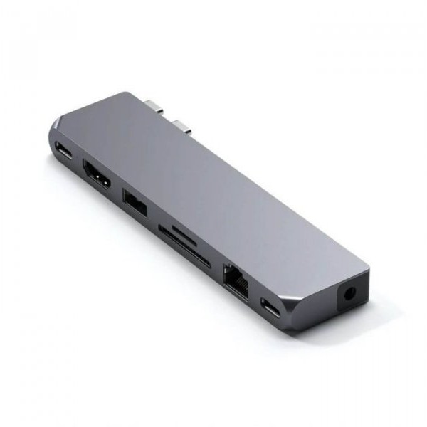 SATECHI Pro Hub Max (1xUSB4,1x HDMI 4K 60Hz,1xUSB-A3.0,1x micro/SD,1xEthernet,1xUSB-C,1xAudio) - Space Grey (ST-UCPHMXM)