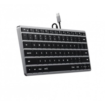 SATECHI Slim W1 USB-C BACKLIT Wired Keyboard - US - Space Grey