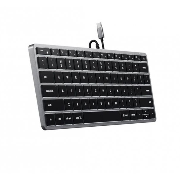 SATECHI Slim W1 USB-C BACKLIT Wired Keyboard - US - Space Grey