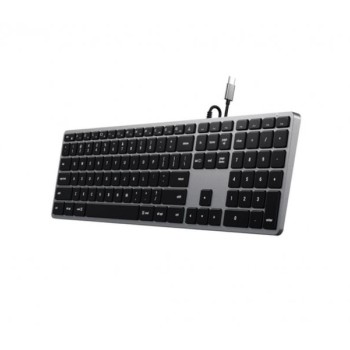 SATECHI Slim W3 USB-C BACKLIT Wired Keyboard - US - Space Grey