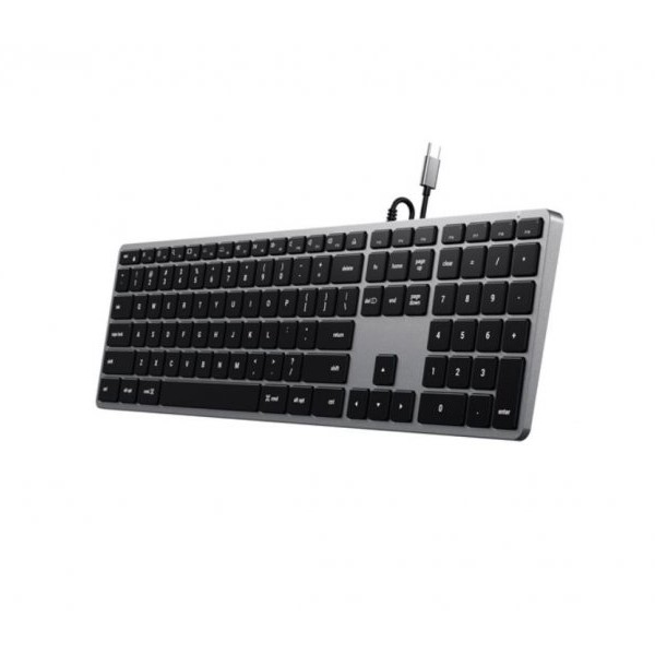SATECHI Slim W3 USB-C BACKLIT Wired Keyboard - US - Space Grey