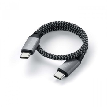 SATECHI USB-C to USB-C Short Cable - 25cm - Space Grey (ST-TCC10M)
