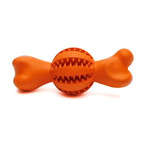 Savacoop Igračka za psa - gumena bombona za poslastice 7x18cm- narandžasta