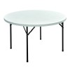 Savacoop Sklopivi plasticni sto okrugli beli 120cm