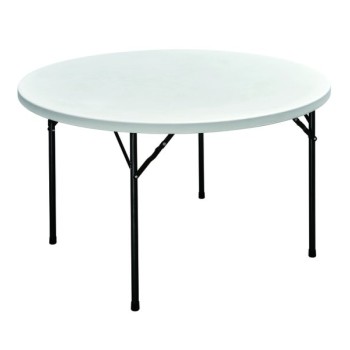 Savacoop Sklopivi plasticni sto okrugli beli 120cm