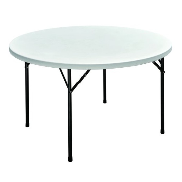 Savacoop Sklopivi plasticni sto okrugli beli 120cm