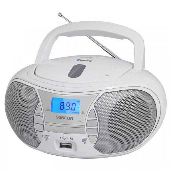 SENCOR Radio CD Player SENCOR SPT 2700 WH S CD/MP3/USB/BT