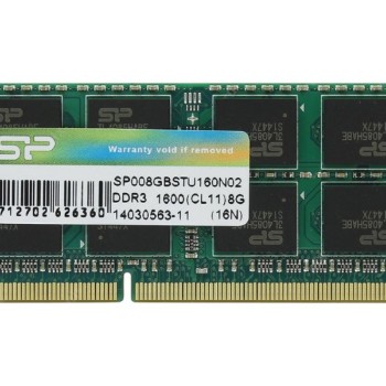 SILICON POWER 8GB, DDR3, SODIMM, 1600Hz SP008GBSTU160N02