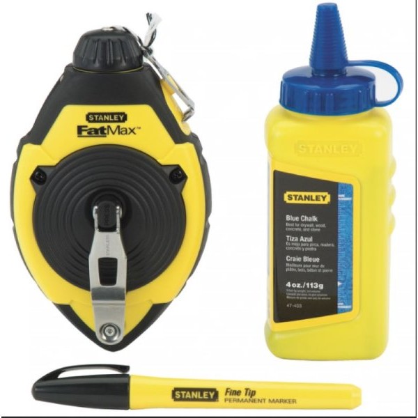 STANLEY 3-delni set; nit za obeležavanje + kreda 30m + marker (0-47-681)