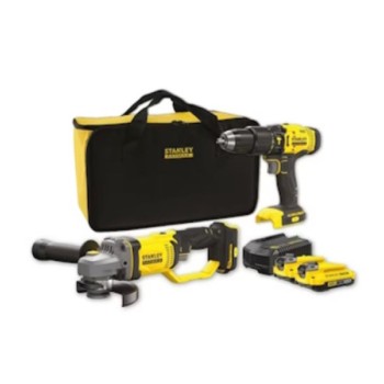 STANLEY Fatmax aku bušilica i aku ugaona brusilica 18V 2 x 2.0Ah set SFMCK471D2S-QW