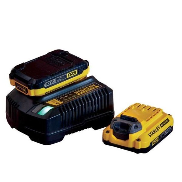 STANLEY SFMCB12D2-QW - Starter kit sa 2 V20 2 x 2.0Ah baterije i punjačem