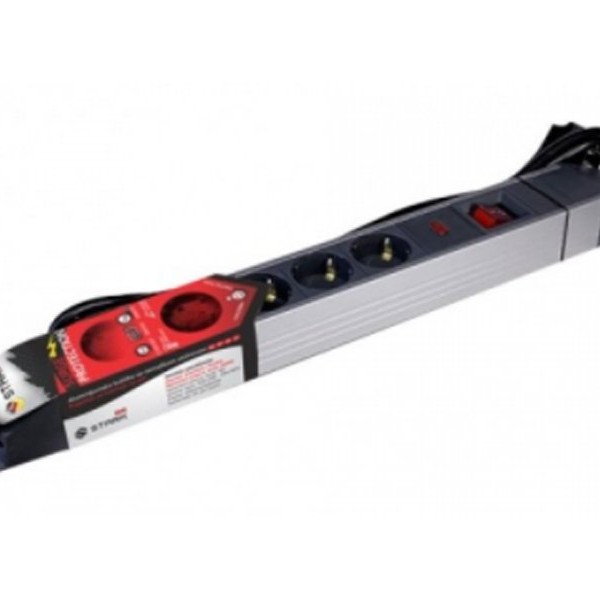 STARK Switch Produžni kabl ALU 3m, 5 utičnica, prekidač