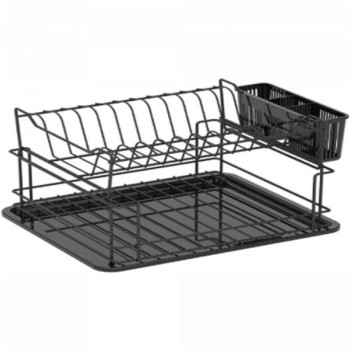 TEXELL Oceđivač za sudove Black double decker  TDE-BD338