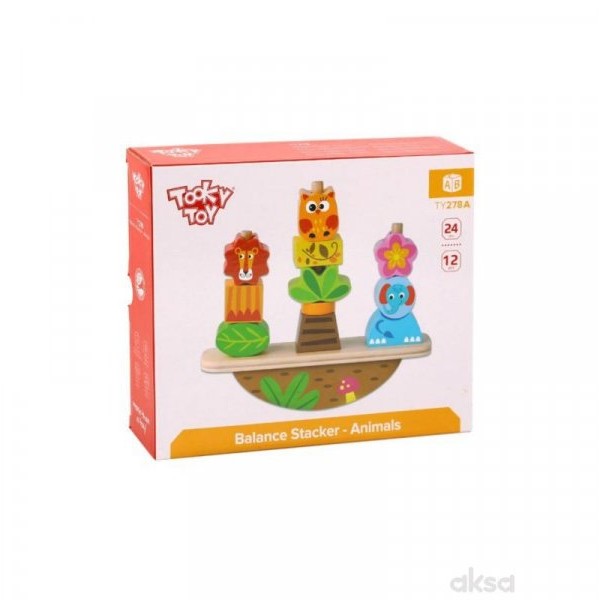 TOOKY TOY Drveni balans blokovi životinje