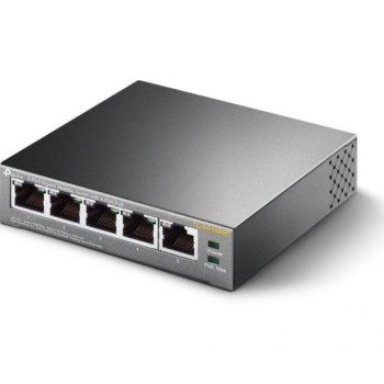 TP LINK Switch Gigabit 5x RJ45 10/100/1000Mbps (4x PoE port) 56W PoE napajanje metalno kuciste  (TL-SG1005P)