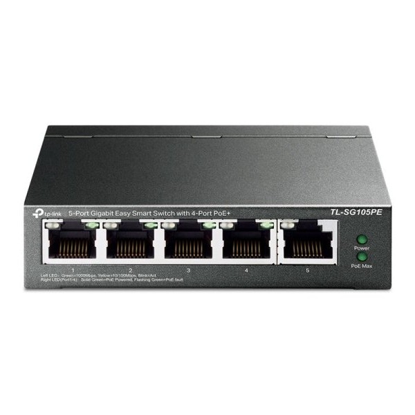 TP LINK TL-SG105PE 5-Port Gigabit Easy Smart PoE Switch sa 4-Port PoE+