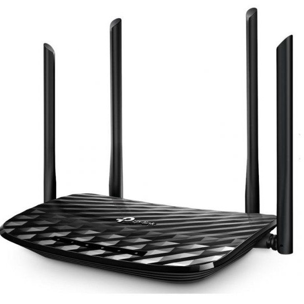 TP LINK Wi-Fi Ruter AC1200 Dual Band Gigabit 300Mbps/867Mbps (2.4GHz/5GHz), 1xWAN, 4xGLAN, 5x antena (ARCHER C6)