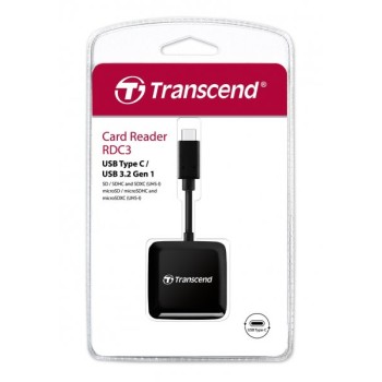 TRANSCEND Tip-C čitač kartica SD/microSD, crni (TS-RDC3)