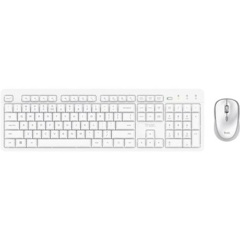 TRUST ODY II SILENT, bežična tastatura i miš, beli (25465)