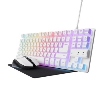TRUST Tastatura miš i podloga GXT794W 3-u-1 BUNDLE Beli