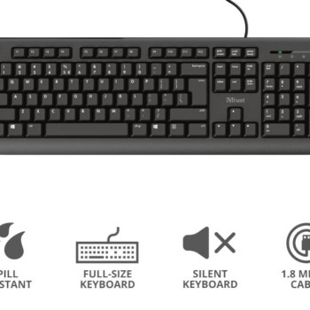 TRUST Tastatura Primo US, crna 23880