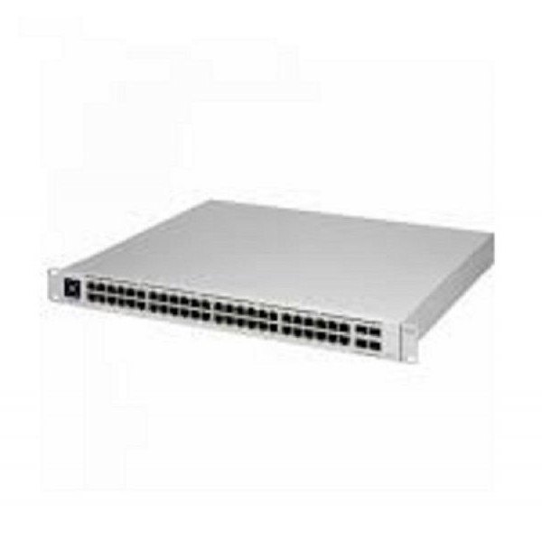 UBIQUITI Layer 3 switch with (48) GbE RJ45 ports and (4) 10G SFP+ ports