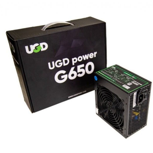UGD Napajanje G650 650W UGD Power 12cm FAN, 20+4pin, 4+4pin, 4xSATA, 2xIDE, 2x6+2pin 80Plus, Black